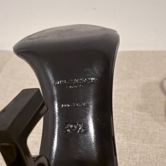 Authentic SAINT LAURENT YSL Black Opyum 850 Patent Leather Sandals EU39.5/US8.5 - Picture 8 of 9